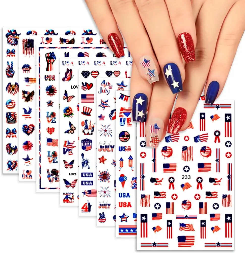 9.Decals on Nude Nails