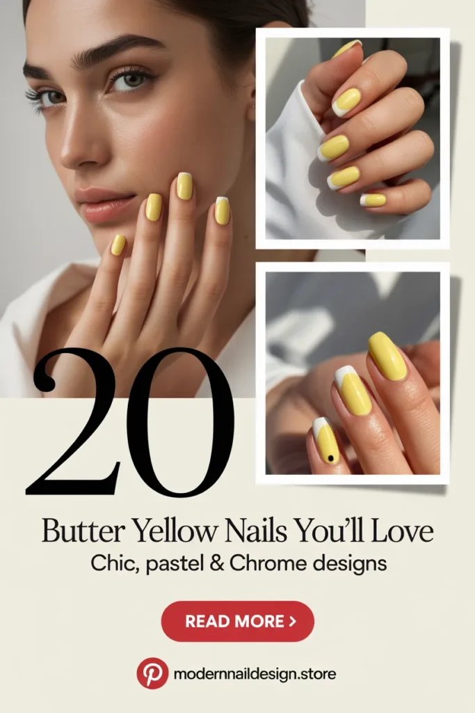 Butter Yellow Nails Youll Love ✨ 20 Chic Pastel Chrome Designs