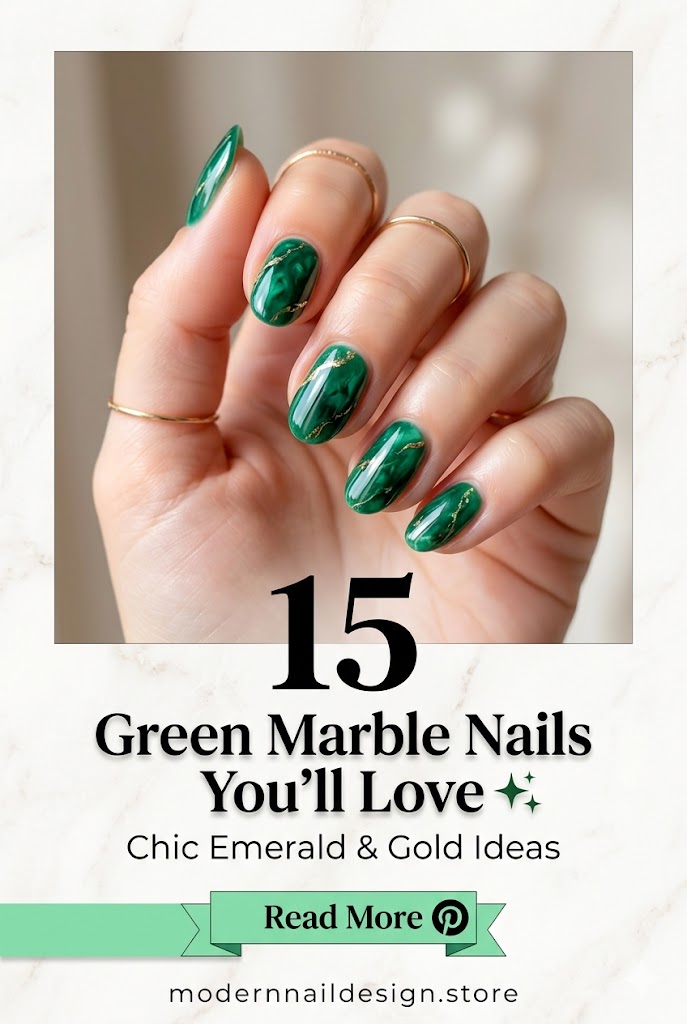 Green Marble Nails