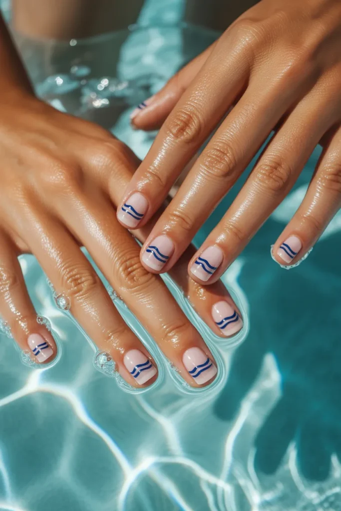 Summer Vacation Nails 15 Simple Design 14 — Beach Nail Ideas Summer Simple Negative Space