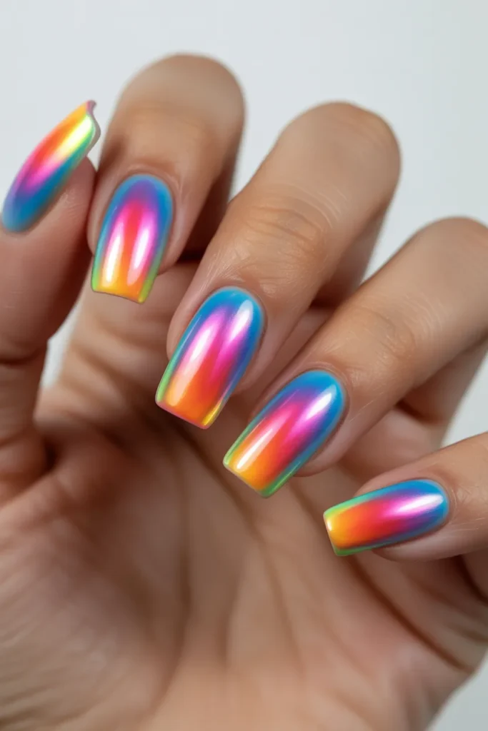 12. Aura Nails Airbrush — Neon Rainbow