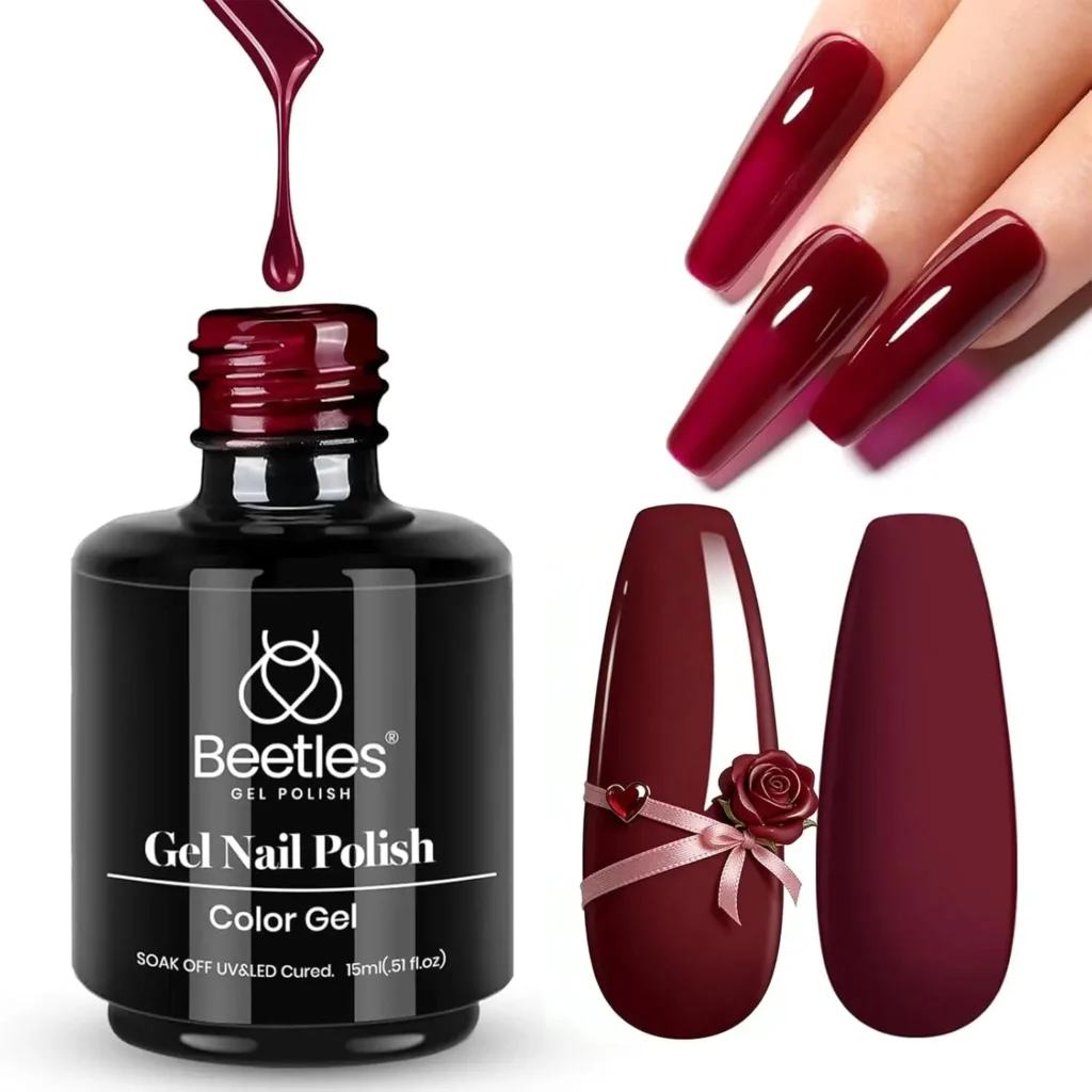 DND Nail Polish 16 15.Beetles Oxblood Red Gel Polish