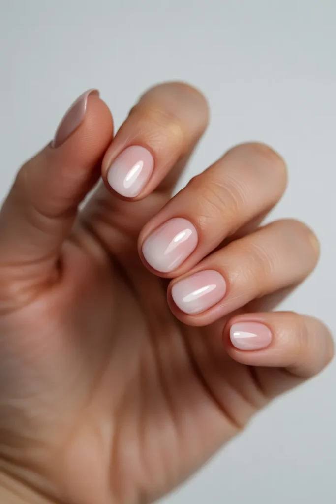 16. Pink Aura Nails Short — Easy Round Beginner