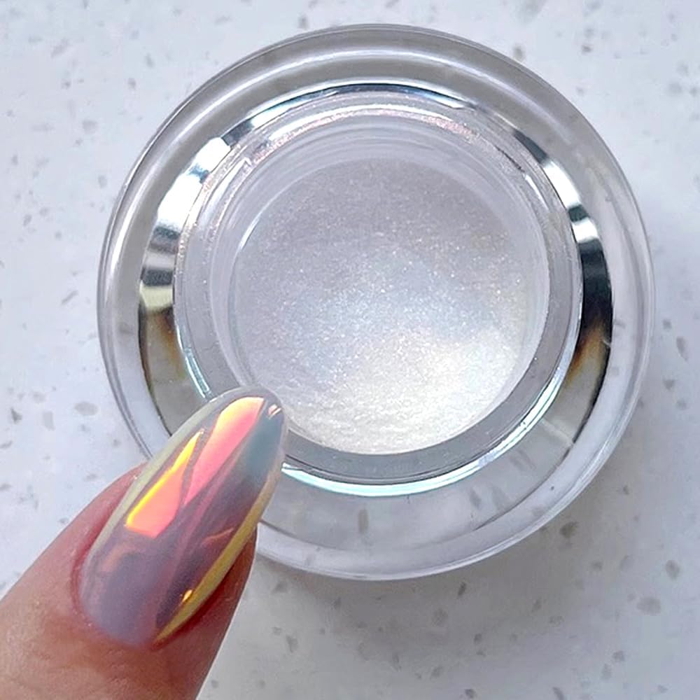 2. Sunset Aura Nails — Orange Pink Gradient