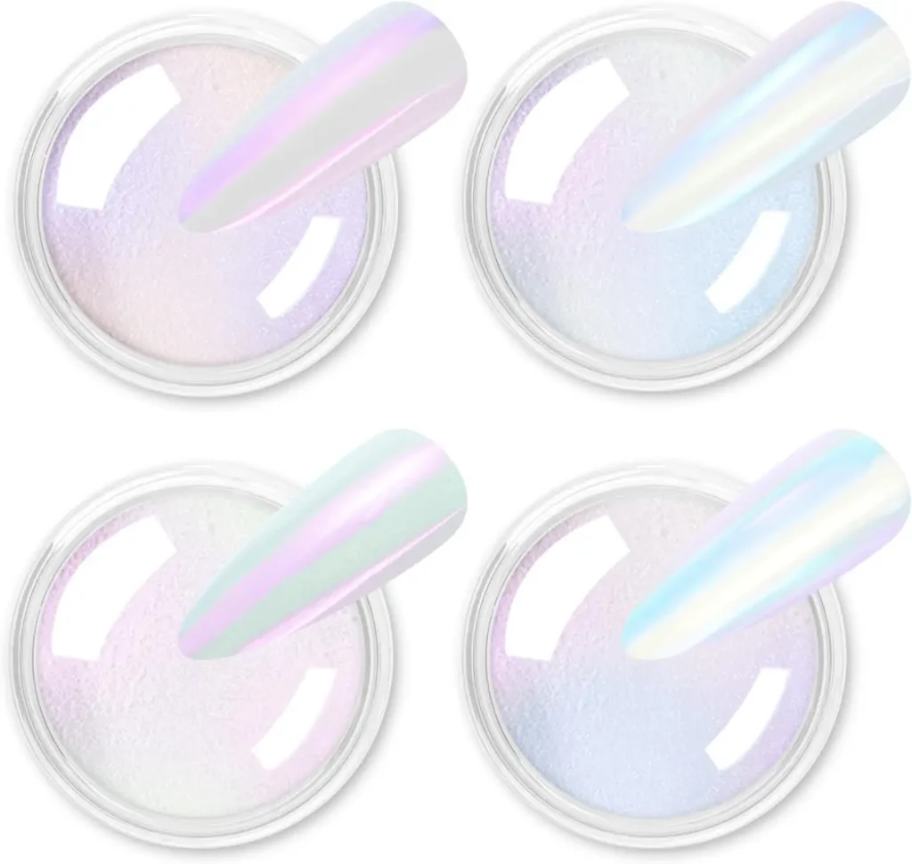 Aura Nails 21 20.White Chrome Nail Powder