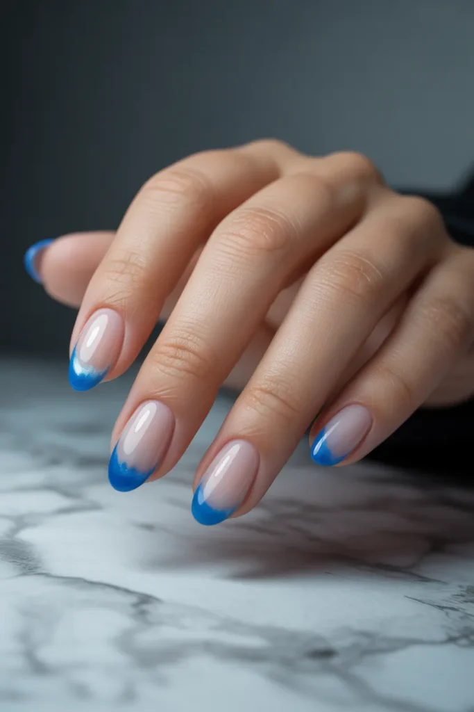 6. Blue Aura Nails — Icy Cobalt Glow