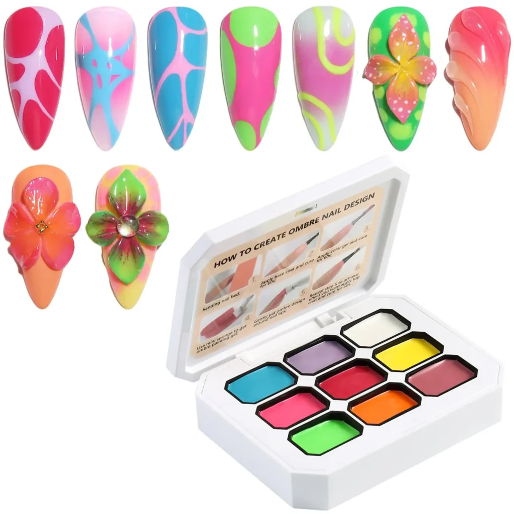Aura Nails 10 9.Aura Nails Blush Blooming